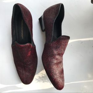 Rebecca Minkoff Calf Hair Smoking Slipper